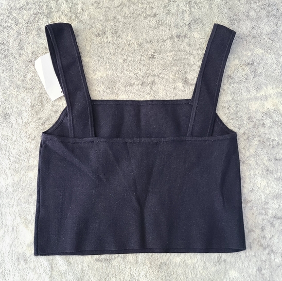 Willow Edie Knit Crop Top Only Navy Size Small - Picture 5 of 6